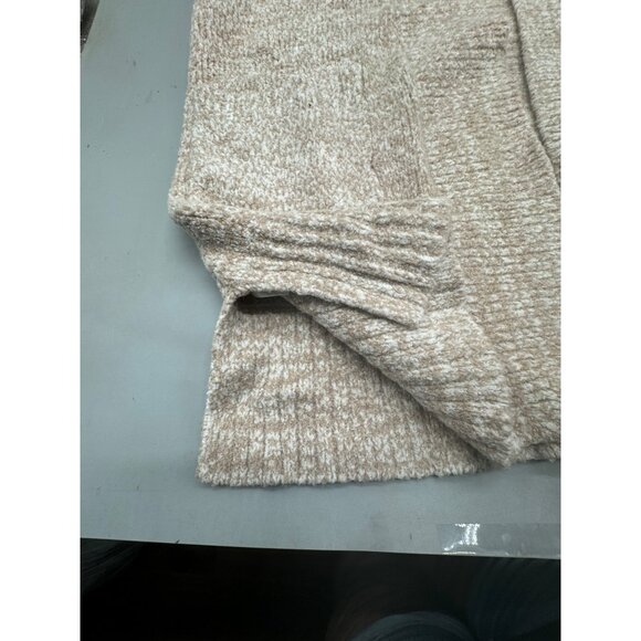 loft Sleeveless Beige Open Front Knit Cardigan With Pockets Women Size S READ - Picture 4 of 11